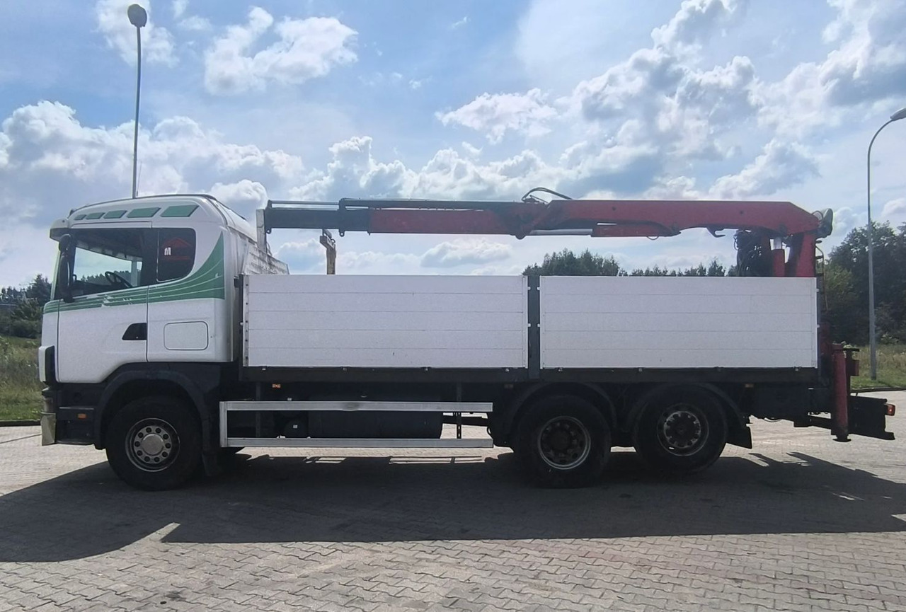 SCANIA 144.460 - Dropside/ Flatbed truck, Crane truck: picture 4 SCANIA 144.460 - Dropside/ Flatbed truck, Crane truck: picture 4