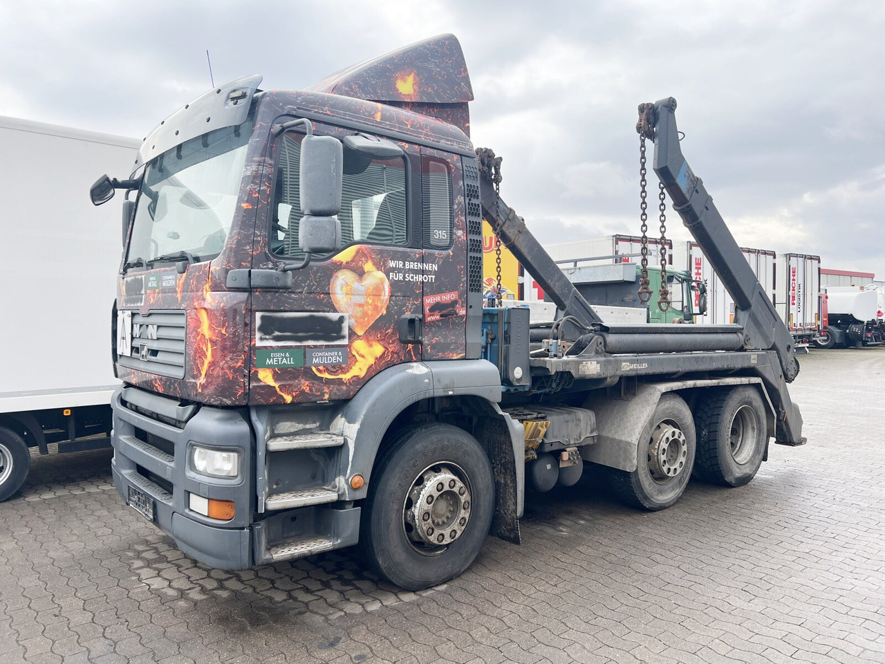 Skip loader truck MAN TGA 26.410 6X2/4 BL Motorschaden! TGA 26.410 6X2/4 BL, Vorlauf Lenk-Liftachse, Meiller Tele.: picture 7 Skip loader truck MAN TGA 26.410 6X2/4 BL Motorschaden! TGA 26.410 6X2/4 BL, Vorlauf Lenk-Liftachse, Meiller Tele.: picture 7