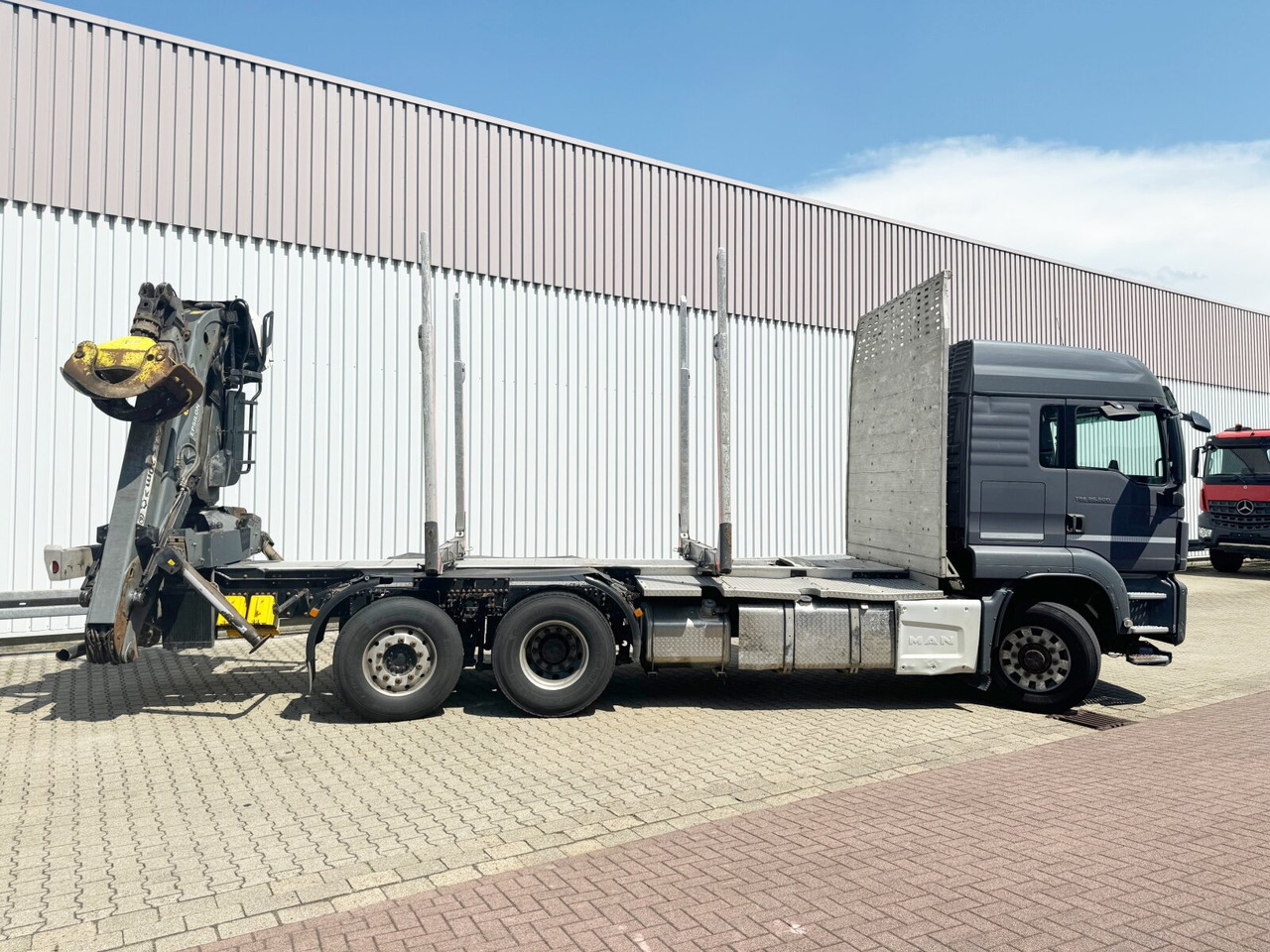 Timber truck, Crane truck MAN TGS 26.500 6X4H-4 BL TGS 26.500 6X4H-4 BL, PriTarder, HydroDrive, Lenk-/Lift, Heckkran Epsilon M13Z83: picture 12