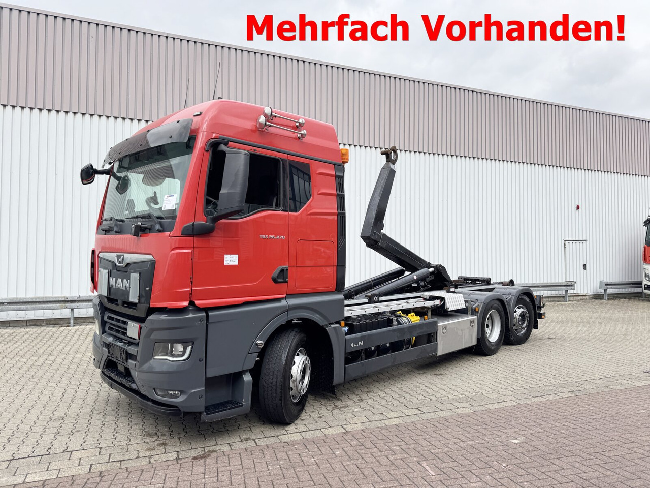 MAN TGX 26.470 6X2-4 BL TGX 26.470 6X2-4 BL, VDL 21-S 6200 Abrollkipper bis 7 m, , Lenk-/Liftachse, XLX-Fahrerhaus, Funk - Hook lift truck: picture 1 MAN TGX 26.470 6X2-4 BL TGX 26.470 6X2-4 BL, VDL 21-S 6200 Abrollkipper bis 7 m, , Lenk-/Liftachse, XLX-Fahrerhaus, Funk - Hook lift truck: picture 1