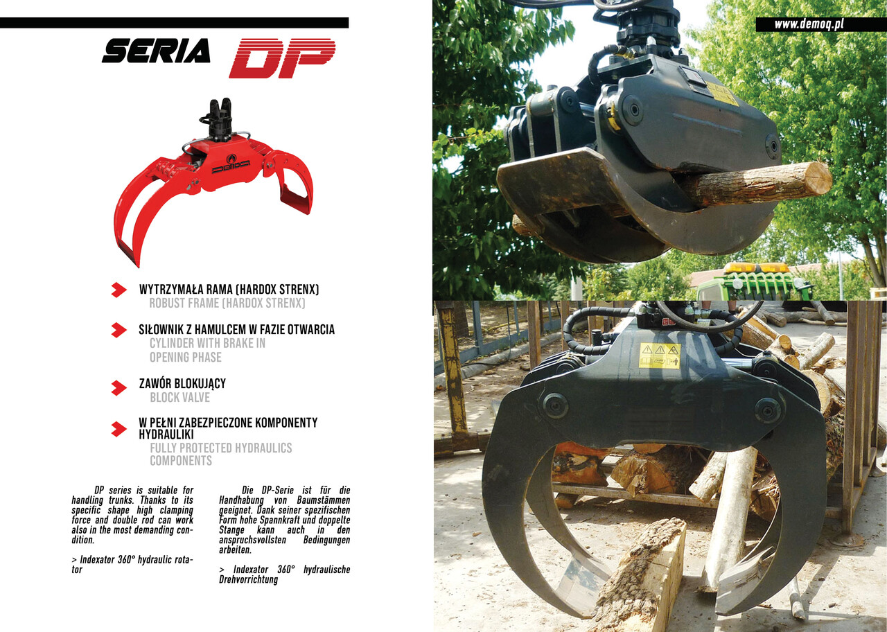 DEMOQ DP042 Log Grab 400 kg - Grapple for Construction machinery: picture 3 DEMOQ DP042 Log Grab 400 kg - Grapple for Construction machinery: picture 3