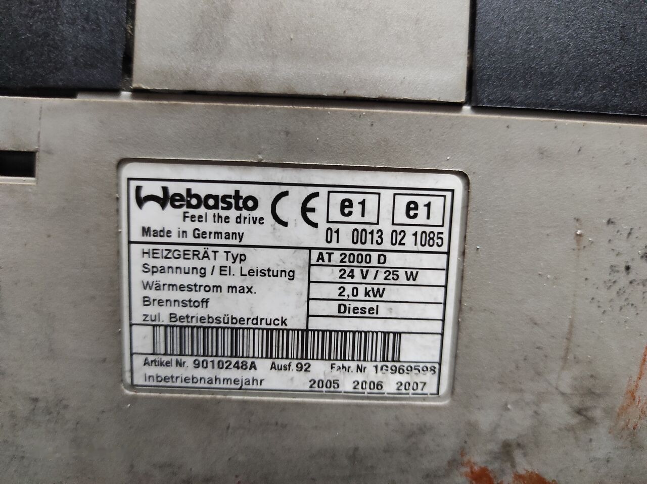 Heating/ Ventilation for Truck Webasto   Renault truck: picture 6