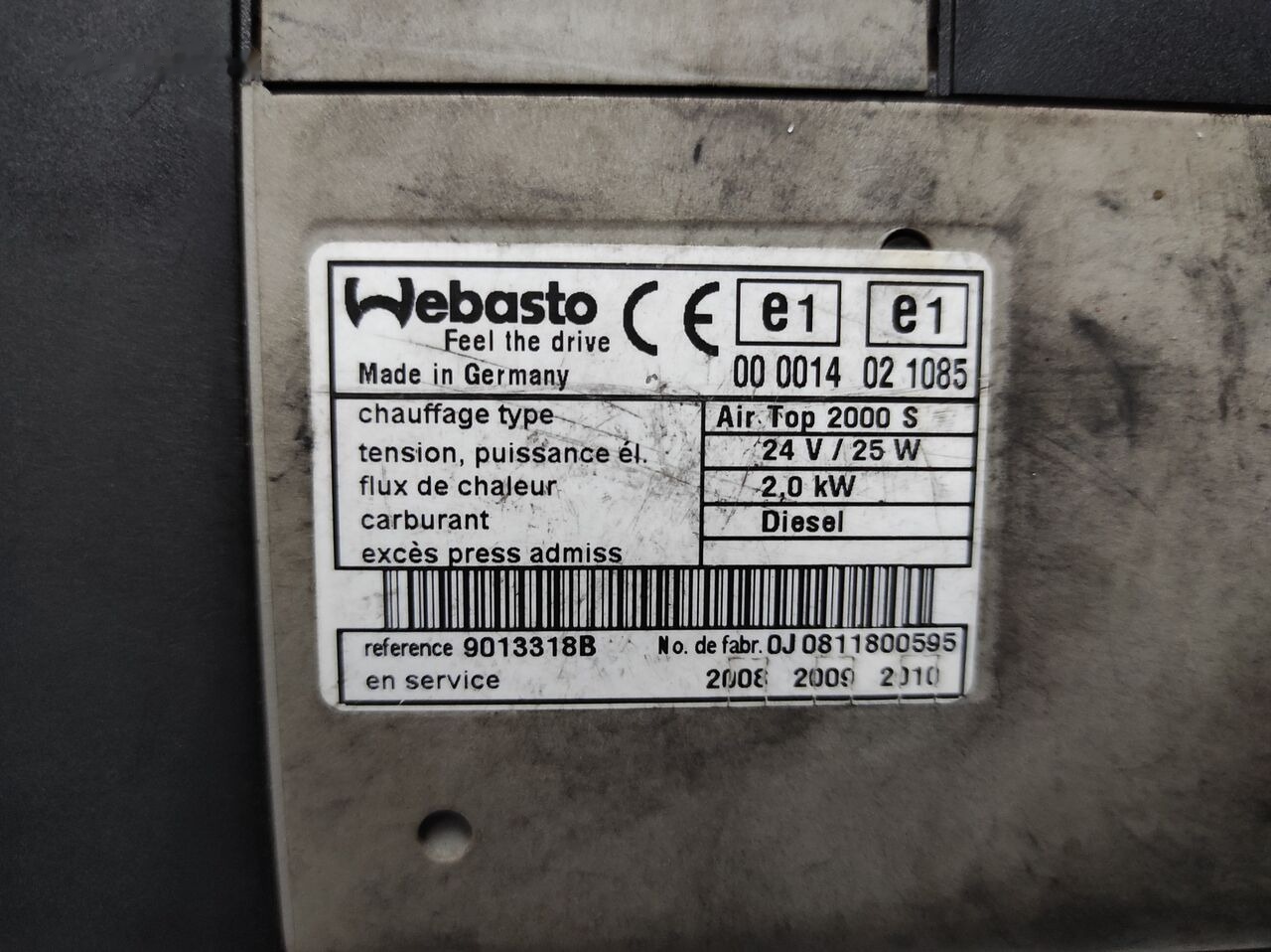 Heating/ Ventilation for Truck Webasto   Renault truck: picture 10