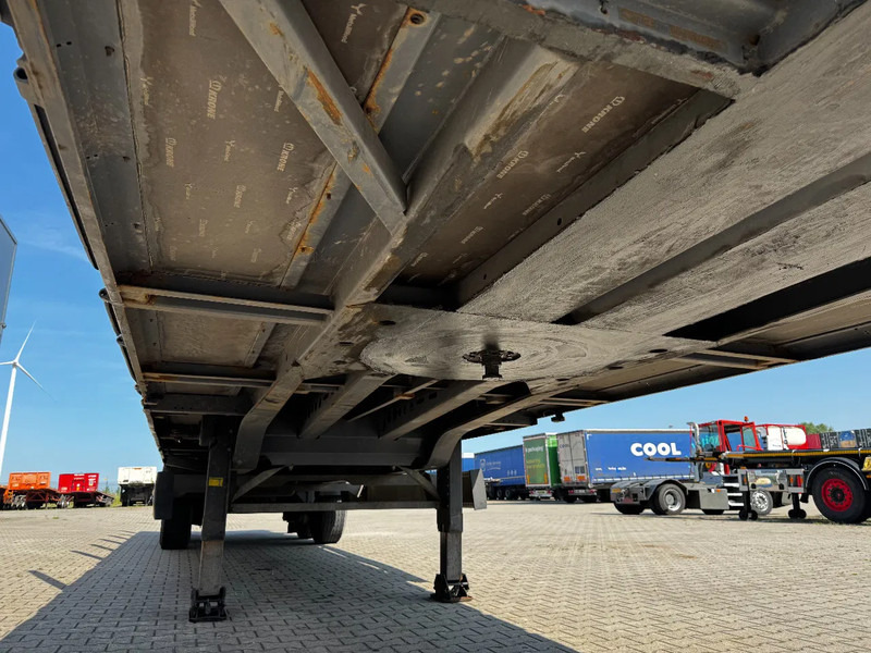 Dropside/ Flatbed semi-trailer Krone originele platte oplegger met rongpotten + rongen, liftas, schijfremmen, NL-oplegger: picture 9