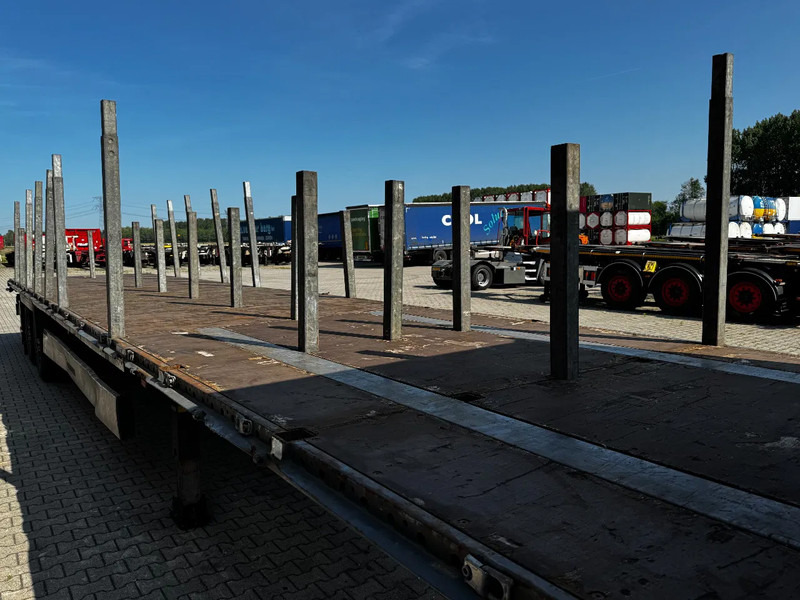 Dropside/ Flatbed semi-trailer Krone originele platte oplegger met rongpotten + rongen, liftas, schijfremmen, NL-oplegger: picture 6