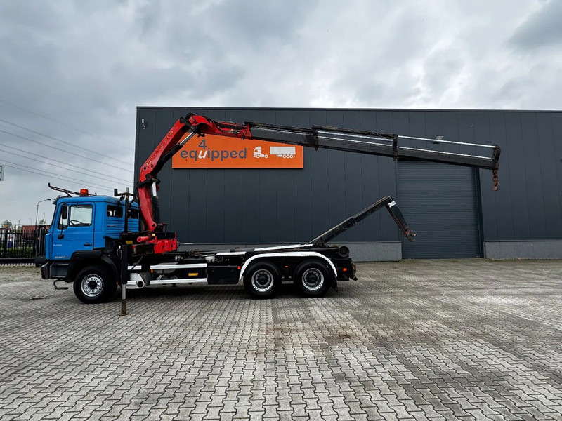 MAN FE 410A, 6x4, EURO-2, Palfinger 17000 Crane + VDL HOOK, full spring, manual gearbox, MOT 9/2025 - Hook lift truck, Crane truck: picture 3 MAN FE 410A, 6x4, EURO-2, Palfinger 17000 Crane + VDL HOOK, full spring, manual gearbox, MOT 9/2025 - Hook lift truck, Crane truck: picture 3