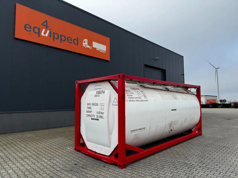 SINGAMAS 20FT ISO, 26.000L/1-COMP/3 BAFFELS/3 manholes, 5Y inspection: 11/2025 - Storage tank: picture 1 SINGAMAS 20FT ISO, 26.000L/1-COMP/3 BAFFELS/3 manholes, 5Y inspection: 11/2025 - Storage tank: picture 1
