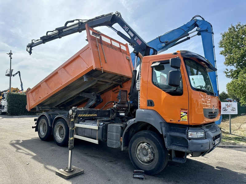 Renault KERAX 380 DXI 6x4 TIPPER + CRANE HIAB 144 B-3 - RADIO - *246.000km* - RETARDER - BORDMATIC - EURO 5 - Tipper, Crane truck: picture 1 Renault KERAX 380 DXI 6x4 TIPPER + CRANE HIAB 144 B-3 - RADIO - *246.000km* - RETARDER - BORDMATIC - EURO 5 - Tipper, Crane truck: picture 1