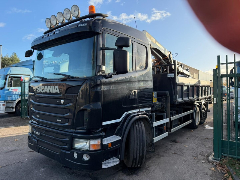 Scania G420 6x2 TIPPER + CRANE PALFINGER PK22002 C (4x) + GRABBER - LIFT + STEERING AXLE - DAMAGED CRANE - Tipper, Crane truck: picture 3 Scania G420 6x2 TIPPER + CRANE PALFINGER PK22002 C (4x) + GRABBER - LIFT + STEERING AXLE - DAMAGED CRANE - Tipper, Crane truck: picture 3