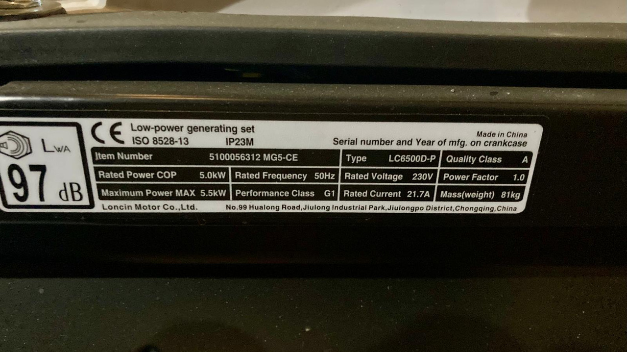 Wacker MG5 - Generator set: picture 5 Wacker MG5 - Generator set: picture 5