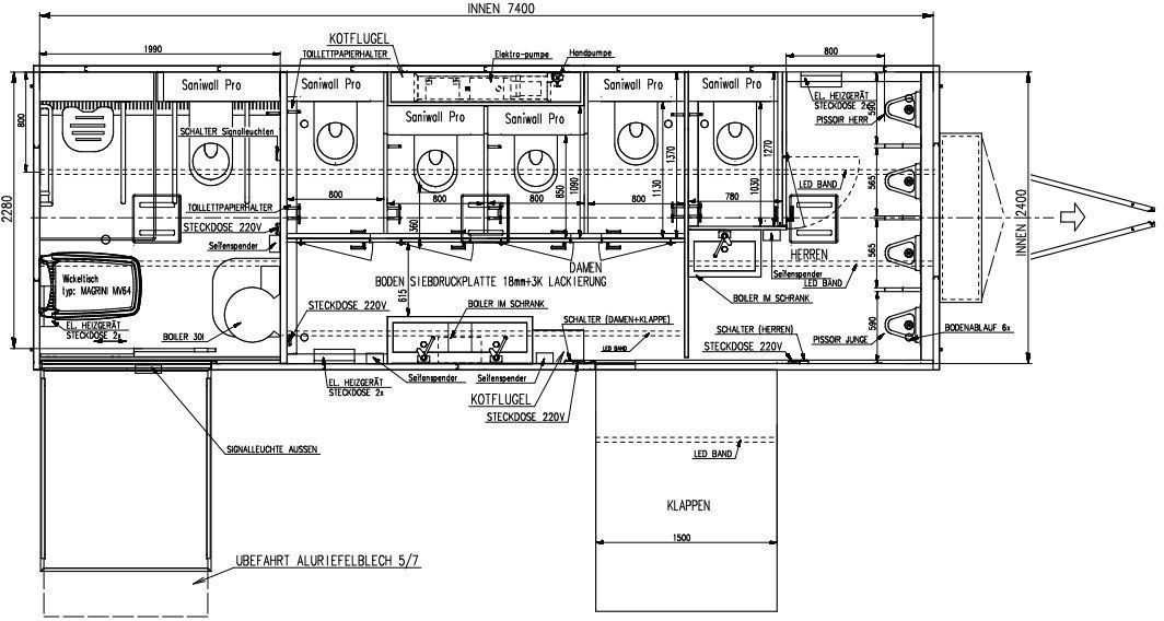 ROSEMEIER VE WC F 3574 SP Behinderten WC Toilettenanhänger - Construction container, Trailer: picture 2 ROSEMEIER VE WC F 3574 SP Behinderten WC Toilettenanhänger - Construction container, Trailer: picture 2