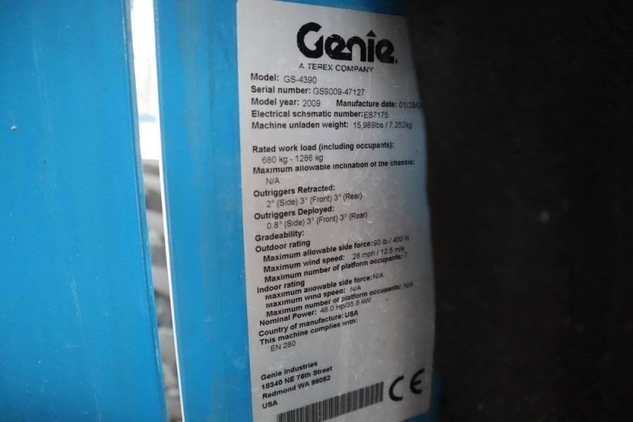Genie GS4390 Diesel, 4x4 Drive, 15.11m Working Height 68 - Scissor lift: picture 4 Genie GS4390 Diesel, 4x4 Drive, 15.11m Working Height 68 - Scissor lift: picture 4