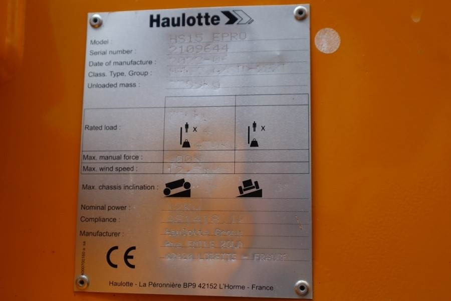 Scissor lift Haulotte HS15EPRO Valid Inspection, *Guarantee! Full Electr: picture 16 Scissor lift Haulotte HS15EPRO Valid Inspection, *Guarantee! Full Electr: picture 16