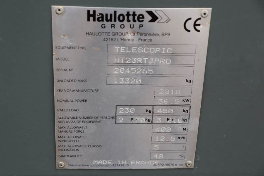 Telescopic boom Haulotte HT23RTJ Pro Valid inspection, *Guarantee! 22.5 m W: picture 6 Telescopic boom Haulotte HT23RTJ Pro Valid inspection, *Guarantee! 22.5 m W: picture 6
