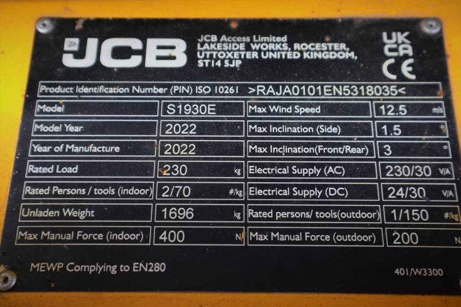 JCB S1930E Valid inspection, *Guarantee! New And Avail - Scissor lift: picture 4 JCB S1930E Valid inspection, *Guarantee! New And Avail - Scissor lift: picture 4