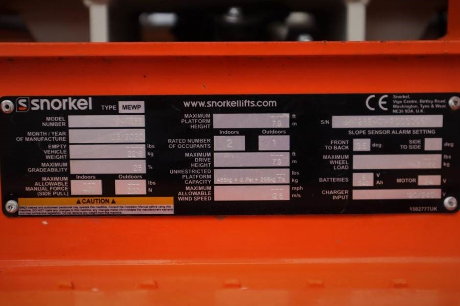 Scissor lift Snorkel S4726E Valid Inspection, *Guarantee! ,Electric, 10: picture 6