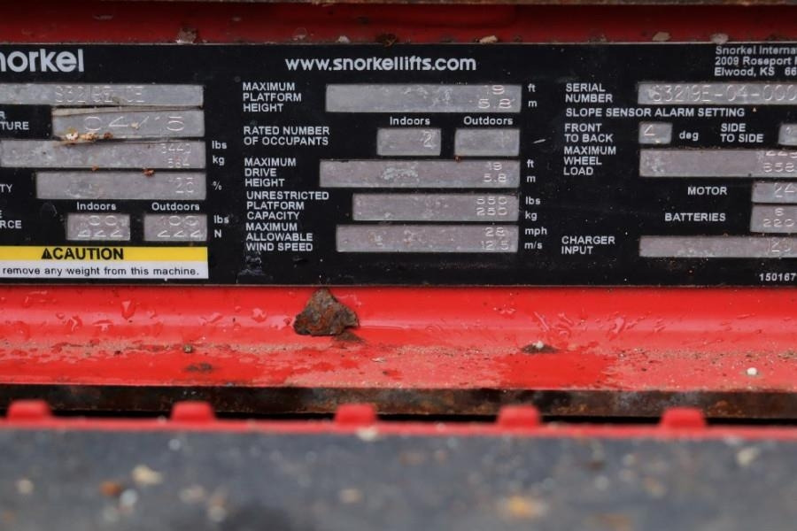 Snorkel SJ3219E Valid inspection, *Guarantee! Electric, 7, - Scissor lift: picture 4 Snorkel SJ3219E Valid inspection, *Guarantee! Electric, 7, - Scissor lift: picture 4