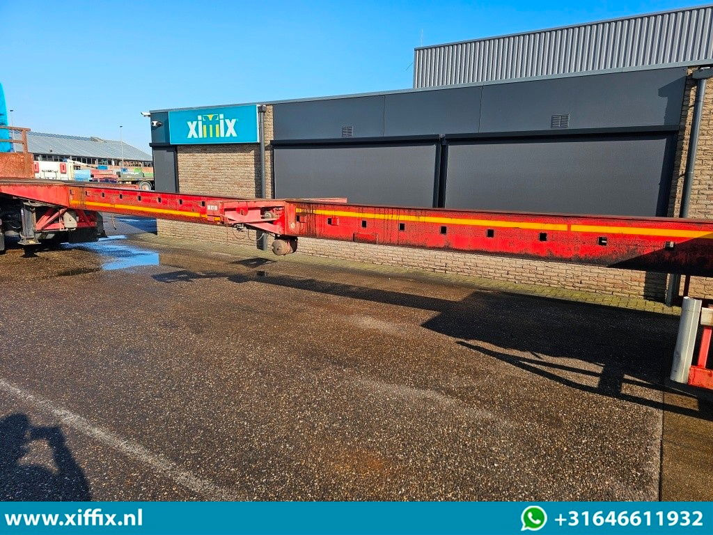 Dropside/ Flatbed semi-trailer Broshuis 3-ass. Vlakke dubbel 2x uitschuifbare oplegger: picture 7