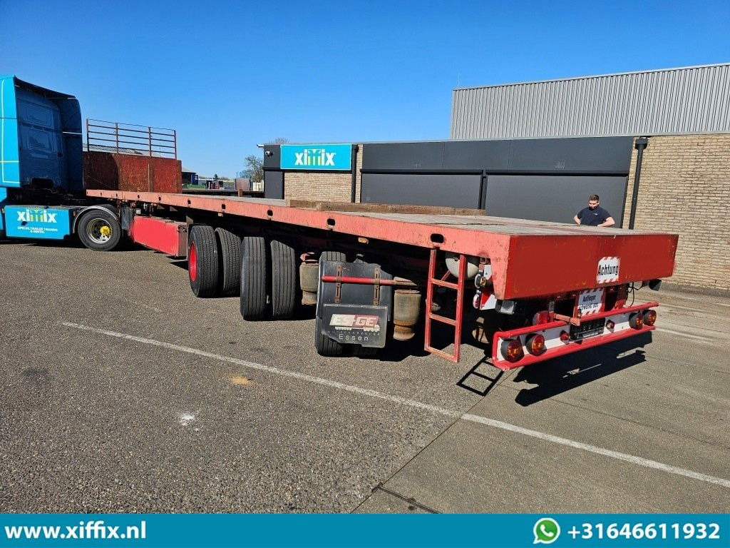 ES-GE 3-ass. Vlakke dubbel 2x uitschuifbare oplegger / 3x gestuurd - Dropside/ Flatbed semi-trailer: picture 4 ES-GE 3-ass. Vlakke dubbel 2x uitschuifbare oplegger / 3x gestuurd - Dropside/ Flatbed semi-trailer: picture 4
