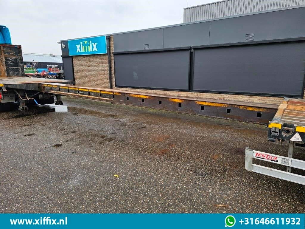 Dropside/ Flatbed semi-trailer ES-GE 3-ass. Vlakke uitschuifbare Mega oplegger / Naloop gestuurd: picture 6