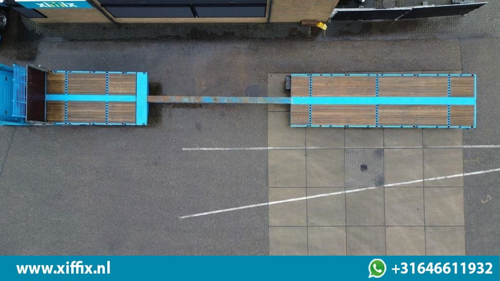 ES-GE 3-ass. Vlakke uitschuifbare oplegger / Naloop gestuurd - Dropside/ Flatbed semi-trailer: picture 3 ES-GE 3-ass. Vlakke uitschuifbare oplegger / Naloop gestuurd - Dropside/ Flatbed semi-trailer: picture 3