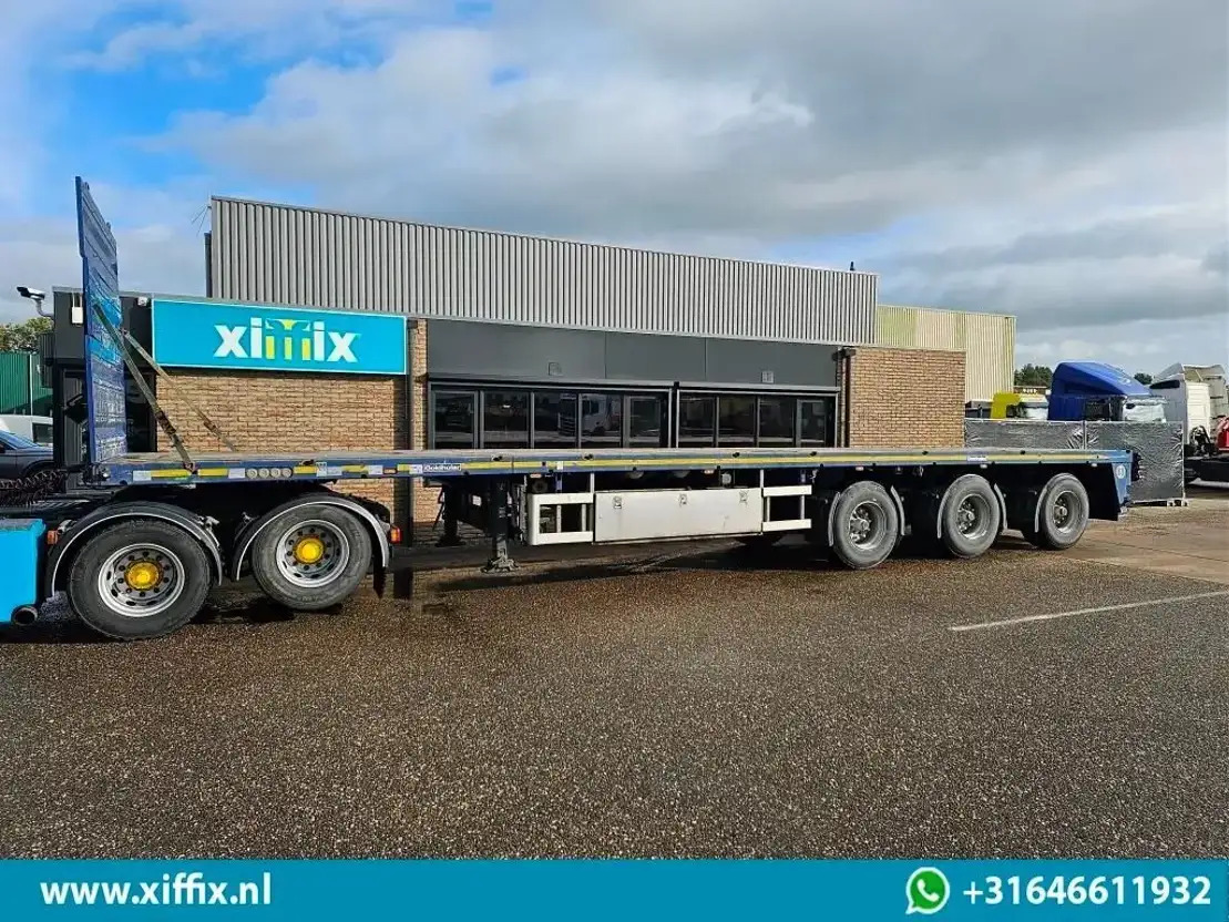 Goldhofer 3-ass. Vlakke uitschuifbare oplegger / 3x gestuurd - Dropside/ Flatbed semi-trailer: picture 4 Goldhofer 3-ass. Vlakke uitschuifbare oplegger / 3x gestuurd - Dropside/ Flatbed semi-trailer: picture 4