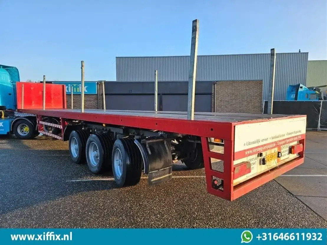 Lintrailers 3-ass. Vlakke uitschuifbare oplegger / Naloop gestuurd - Dropside/ Flatbed semi-trailer: picture 3 Lintrailers 3-ass. Vlakke uitschuifbare oplegger / Naloop gestuurd - Dropside/ Flatbed semi-trailer: picture 3