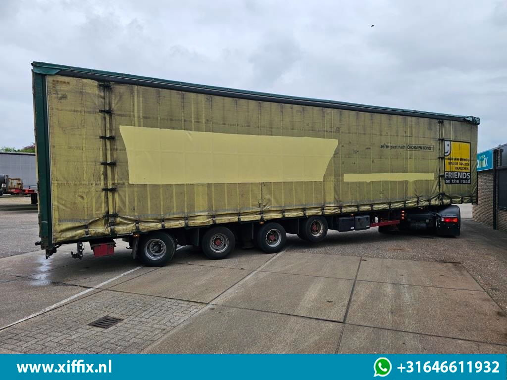 Dropside/ Flatbed semi-trailer Meusburger 4-ass. Vlakke Mega oplegger met elektrische huifopbouw / 2x naloop ge: picture 7 Dropside/ Flatbed semi-trailer Meusburger 4-ass. Vlakke Mega oplegger met elektrische huifopbouw / 2x naloop ge: picture 7