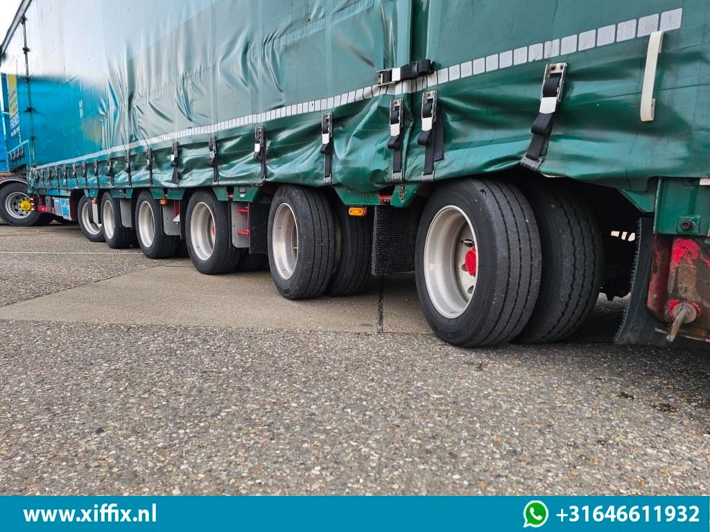 Low loader semi-trailer Meusburger 6-ass. Semi dieplader met elektrische huifopbouw / 3x naloop gestuurd: picture 15