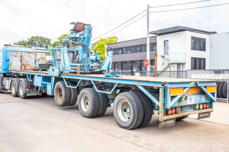 Dropside/ Flatbed semi-trailer Kennis KRAAN/CRANE/GRUE/KRAN - KENNIS 14 TON/M: picture 6