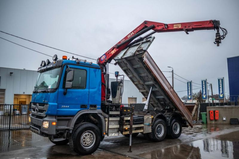 Mercedes ACTROS 3344 AK - HMF 1643 Z2 - Tipper, Crane truck: picture 1 Mercedes ACTROS 3344 AK - HMF 1643 Z2 - Tipper, Crane truck: picture 1