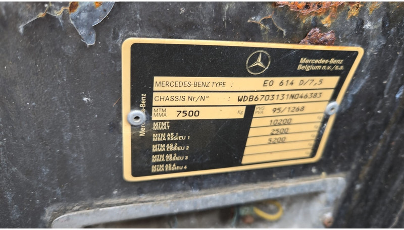 City bus Mercedes-Benz Vario 614 (BELGIAN BUS / 34 SEATS / MANUAL PUMP / LAMES / STEEL SUSP.): picture 14