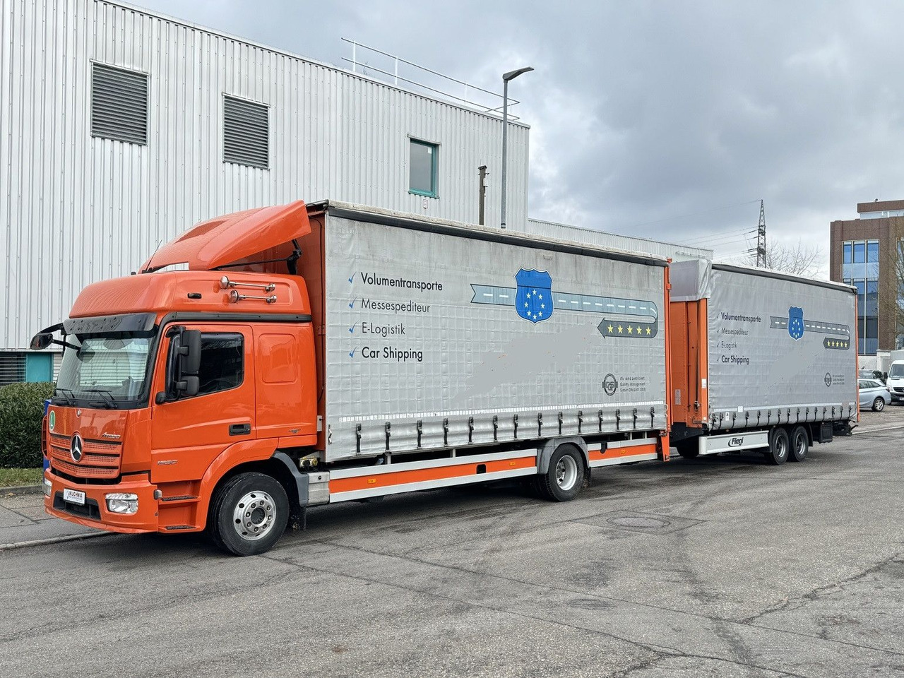 Mercedes-Benz Atego 1530 LL + Anhänger Doppelstock LBW Plane - Autotransporter truck: picture 4 Mercedes-Benz Atego 1530 LL + Anhänger Doppelstock LBW Plane - Autotransporter truck: picture 4