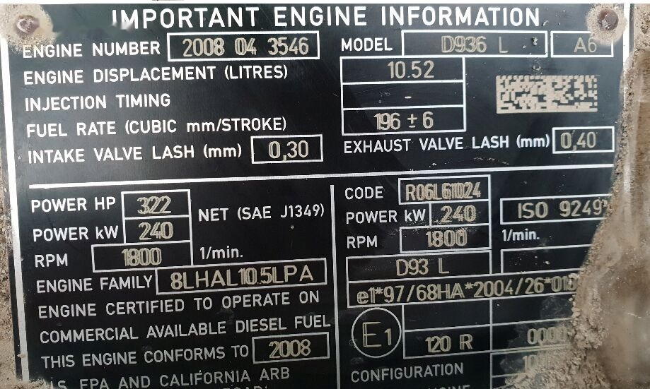 Liebherr D936L A6 - Engine for Wheel loader: picture 2 Liebherr D936L A6 - Engine for Wheel loader: picture 2