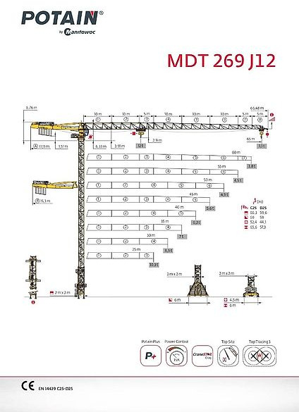 Potain MDT 269 J 12 - Tower crane: picture 1 Potain MDT 269 J 12 - Tower crane: picture 1