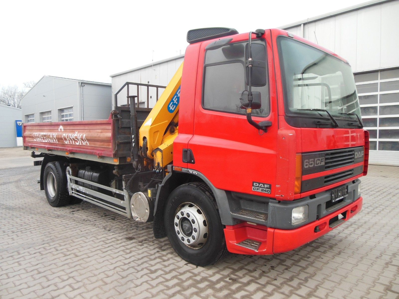 DAF CF 65.240,KRAN EFFER 110/2S,MANUELL,BLATT,1 HAND - Tipper, Crane truck: picture 2 DAF CF 65.240,KRAN EFFER 110/2S,MANUELL,BLATT,1 HAND - Tipper, Crane truck: picture 2