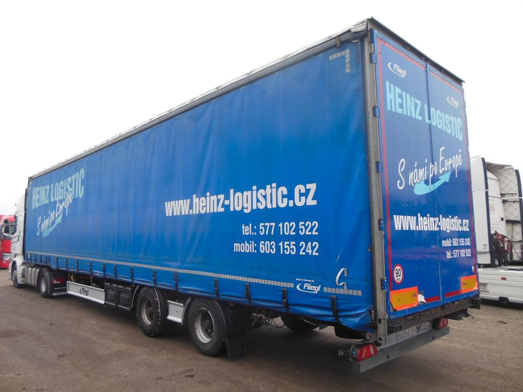 Fliegl SZS 320, LOWDECK, 2 ACHSE!!!, NUTZLAST 25.500 KG - Curtainsider semi-trailer: picture 1 Fliegl SZS 320, LOWDECK, 2 ACHSE!!!, NUTZLAST 25.500 KG - Curtainsider semi-trailer: picture 1