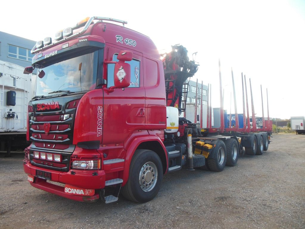 Scania R450,6X4, KRAN, EPSILON 170 + UMIKOV TELESKOP - Timber truck, Crane truck: picture 1 Scania R450,6X4, KRAN, EPSILON 170 + UMIKOV TELESKOP - Timber truck, Crane truck: picture 1