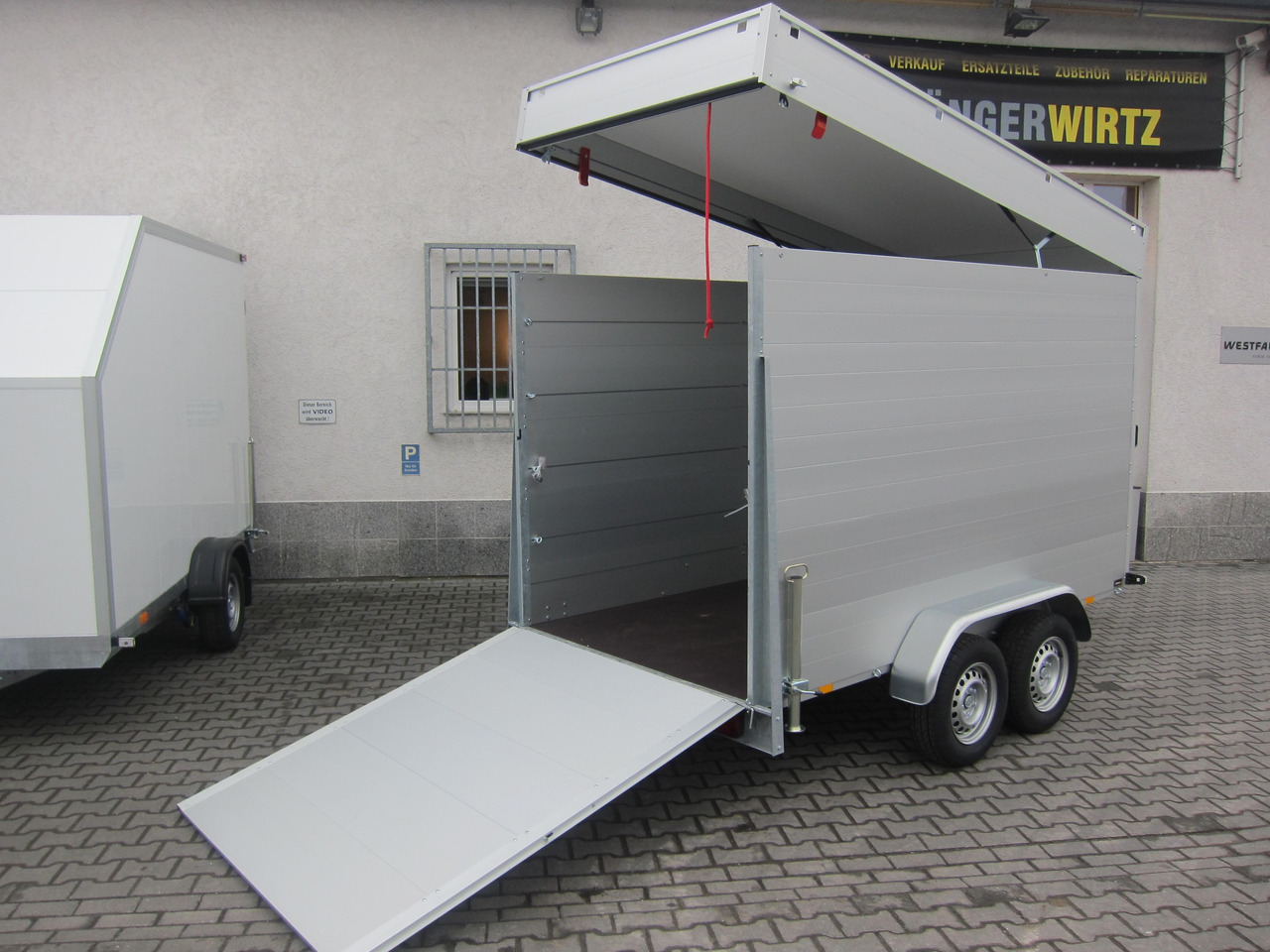 ALUBOXX Deckelanhänger GTT 2500 VT4 301x151x188cm Heckrampe (M) 2500kg order online Aktion - Closed box trailer: picture 1 ALUBOXX Deckelanhänger GTT 2500 VT4 301x151x188cm Heckrampe (M) 2500kg order online Aktion - Closed box trailer: picture 1