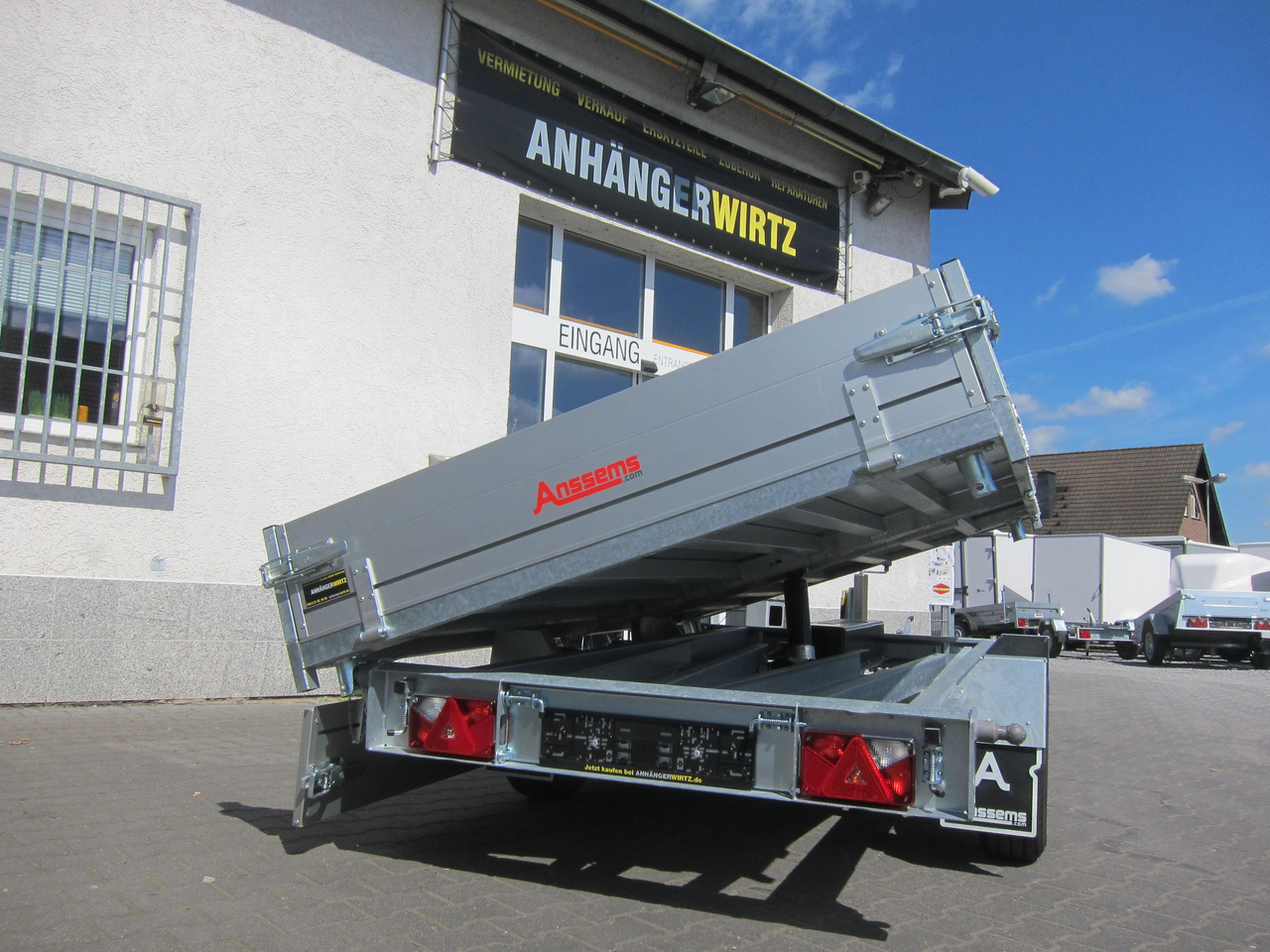 Anssems Kipper KSX 3000 Elektrisch 305x178x30cm Stahlboden niedrig Fahrgestell 3000kg online Aktion - Tipper trailer: picture 3 Anssems Kipper KSX 3000 Elektrisch 305x178x30cm Stahlboden niedrig Fahrgestell 3000kg online Aktion - Tipper trailer: picture 3