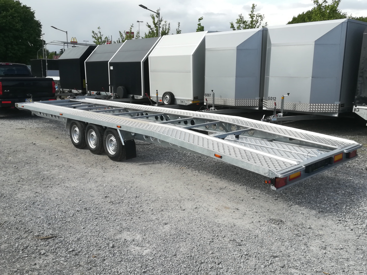 Autotransporter trailer Cartrailer 3500 easyload knicklader 855x205cm Tridem 14" 3500kg für 2 PKW Modell 21: picture 7