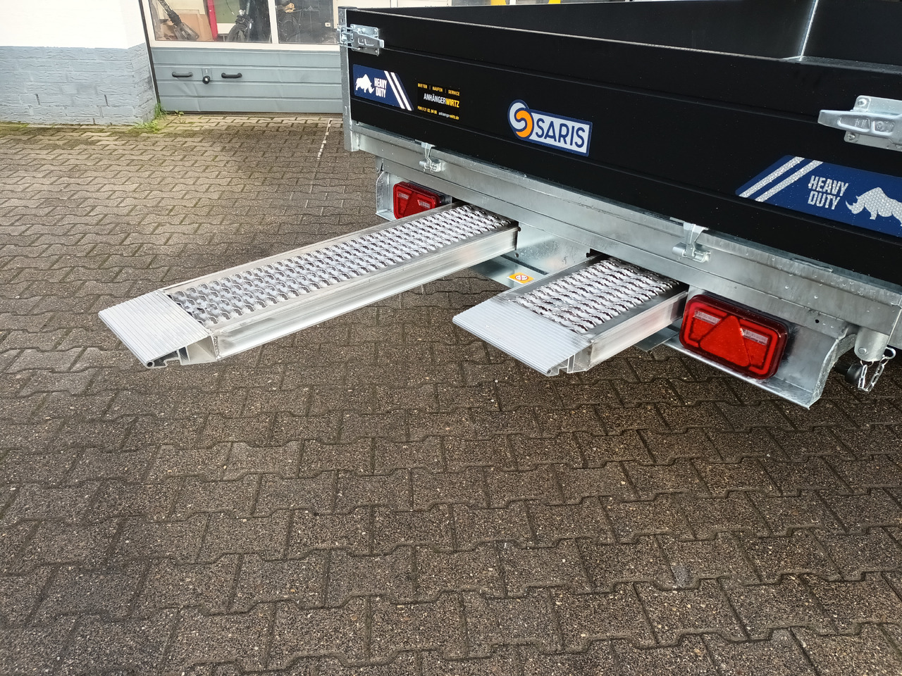 Tipper trailer Saris Kipper K3 356 184 3500 2 HD E 356x184x35cm black heavy duty Rampen Stützen NHP LED (L) 3500kg: picture 7
