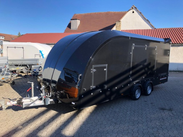 Brian James Race Transporter 4, schwarz 100 km/h RT4 384-1060, 5500 x 2120 mm, 3,5 to. - Autotransporter trailer: picture 1 Brian James Race Transporter 4, schwarz 100 km/h RT4 384-1060, 5500 x 2120 mm, 3,5 to. - Autotransporter trailer: picture 1