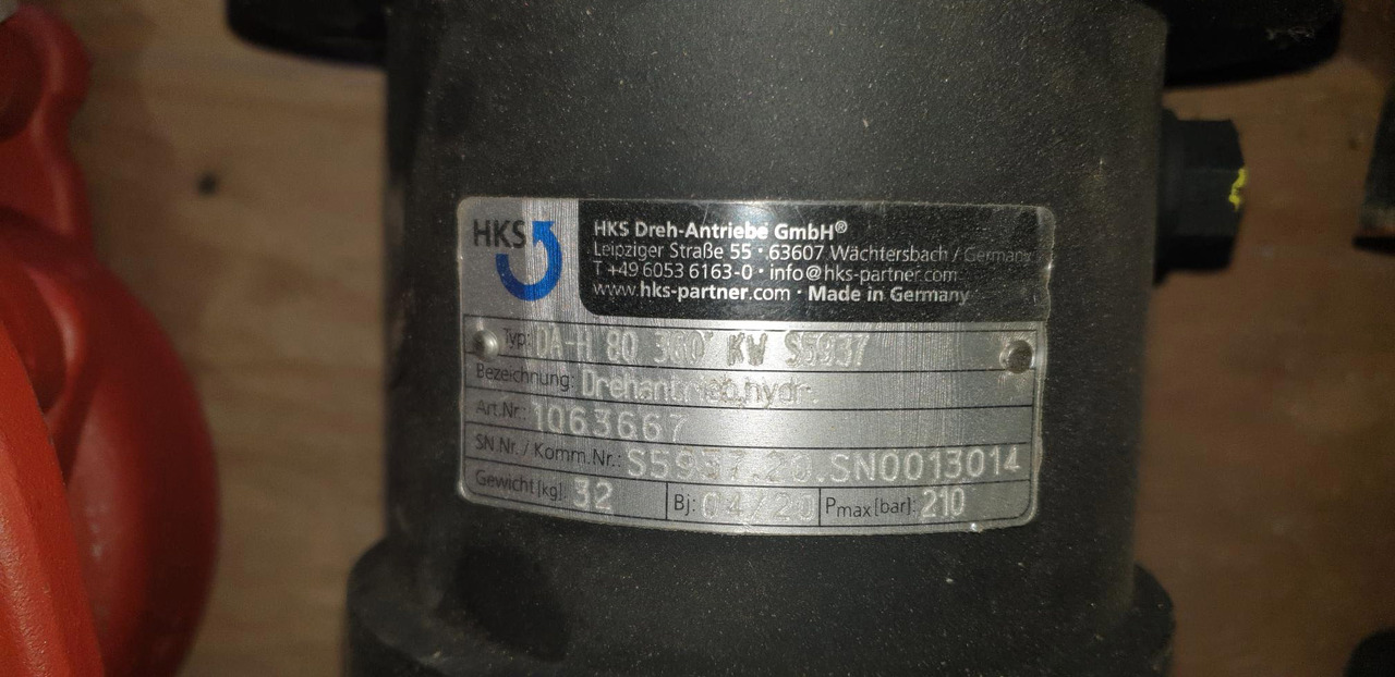 HKS DA--H 80 360º for PUTZMEISTER SPM 500 ESK1602791  for Putzmeister SPM 500 roadheader - Hydraulic motor: picture 3 HKS DA--H 80 360º for PUTZMEISTER SPM 500 ESK1602791  for Putzmeister SPM 500 roadheader - Hydraulic motor: picture 3