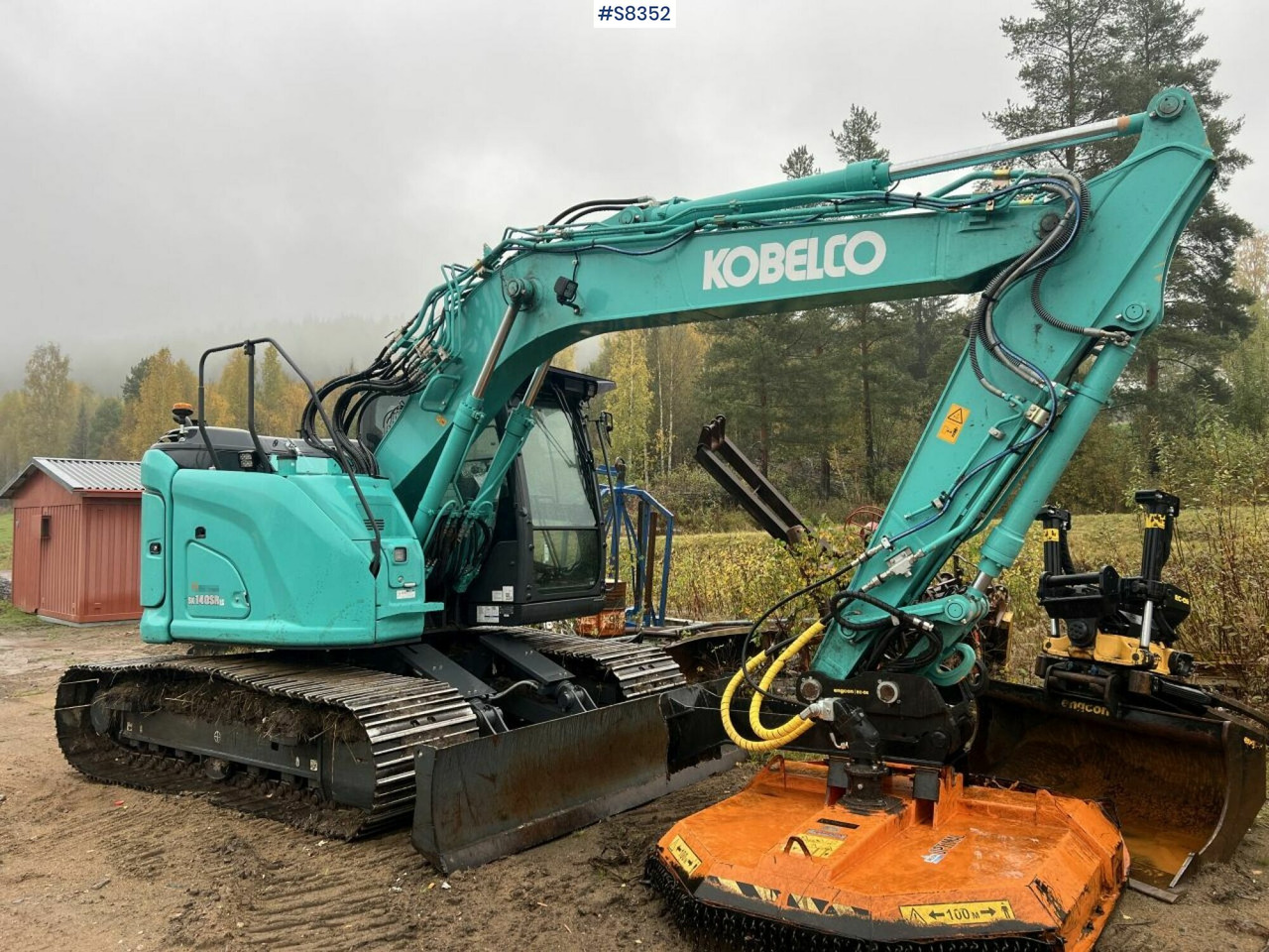 Crawler excavator KOBELCO SK140 SRLC-7 with Trejon Cutting unit and Engcon tiltrotator (SEE VIDEO): picture 9