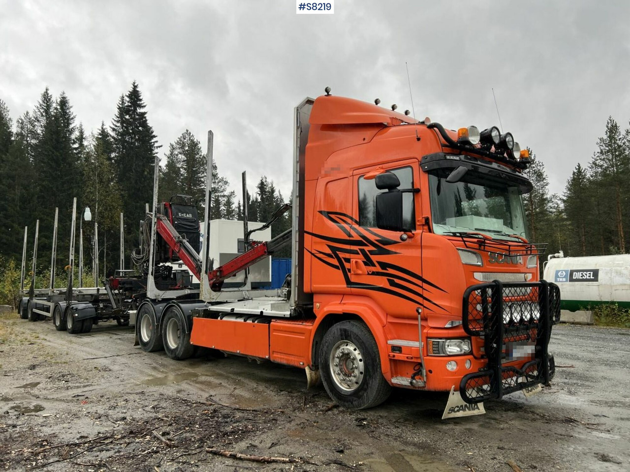 Scania R730 Timber truck with wagon and crane - Timber truck: picture 2 Scania R730 Timber truck with wagon and crane - Timber truck: picture 2