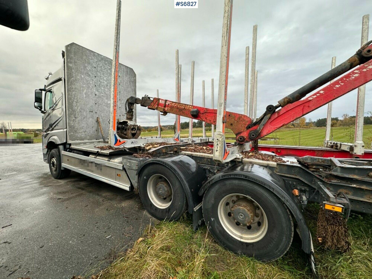 Timber truck Mercedes-Benz Arocs 2863 with crane - Timber truck: picture 2 Timber truck Mercedes-Benz Arocs 2863 with crane - Timber truck: picture 2