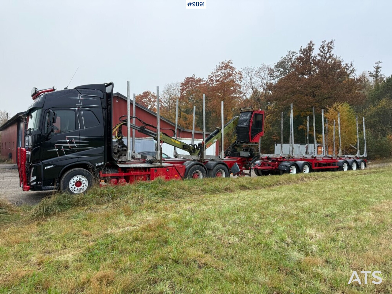 Volvo FH64 R Timber truck, trailer and crane on lease Volvo FH64 R Timber truck, trailer and crane: picture 13