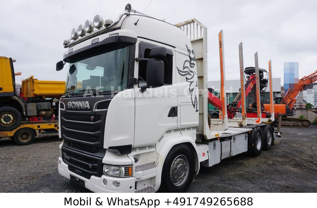 Timber truck, Crane truck Scania R580 V8 Highline Palfinger-M120L97 *Retarder/ACC: picture 7