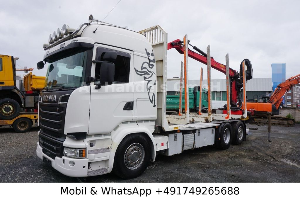 Timber truck, Crane truck Scania R580 V8 Highline Palfinger-M120L97 *Retarder/ACC: picture 8